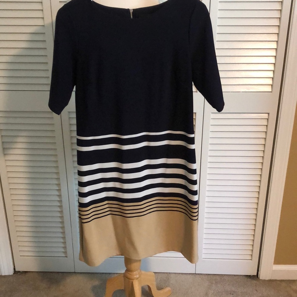 Peach Velvet stripe dress